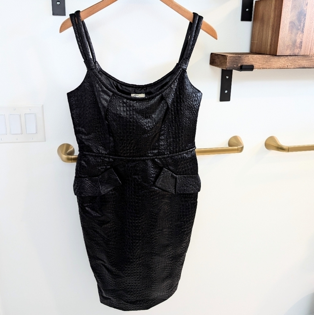 Yoana biraschi faux croc leather dress A2-1007